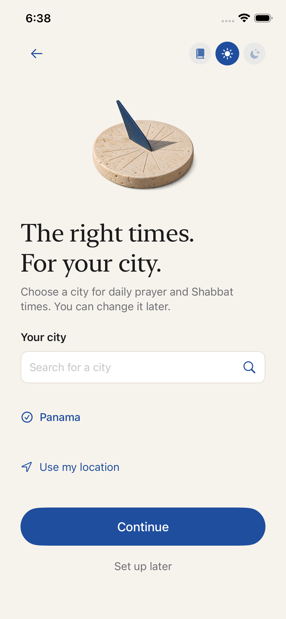 Choose your city for local prayer times